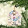 Labrador-Retriever On The Candy Cane Christmas Ornament, Christmas Ornament, Dog Ornament, Xmas Dog Ornaments