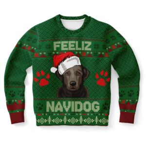 Labrador Feliz Navidog Ugly Christmas Sweater, Christmas&hellip;