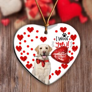 Labrador Retriever Happy Valentine’s Day Ornament, Christmas&hellip;