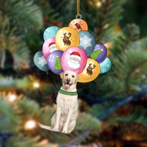 Labrador Retriever With Balloons Christmas Ornament, Christmas&hellip;