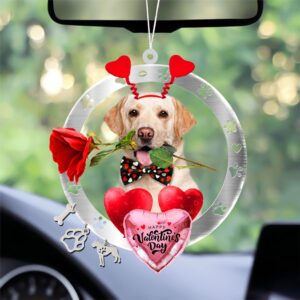 Labrador Retriever With Rose & Heart Balloon&hellip;