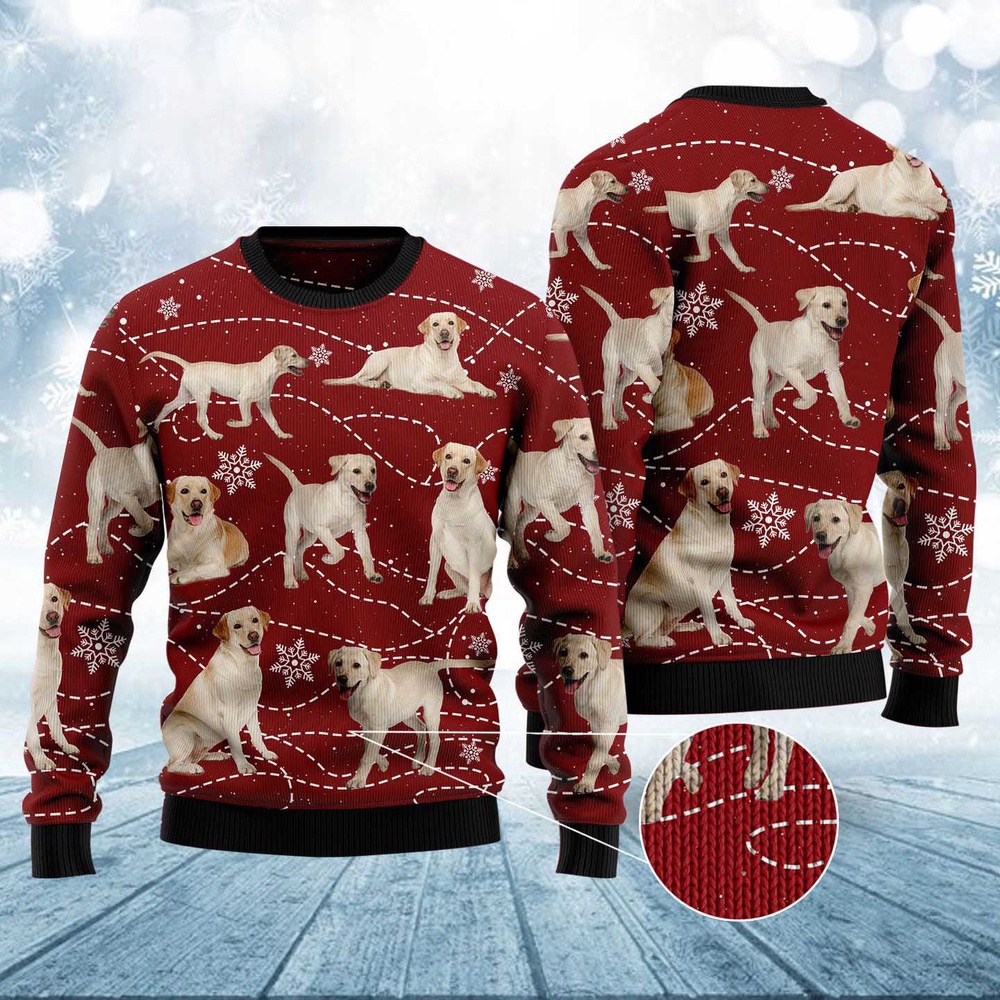 Labrador Retriever Xmas Ugly Christmas Sweater, Dog Ugly Christmas Sweater, Ugly Dog Sweaters