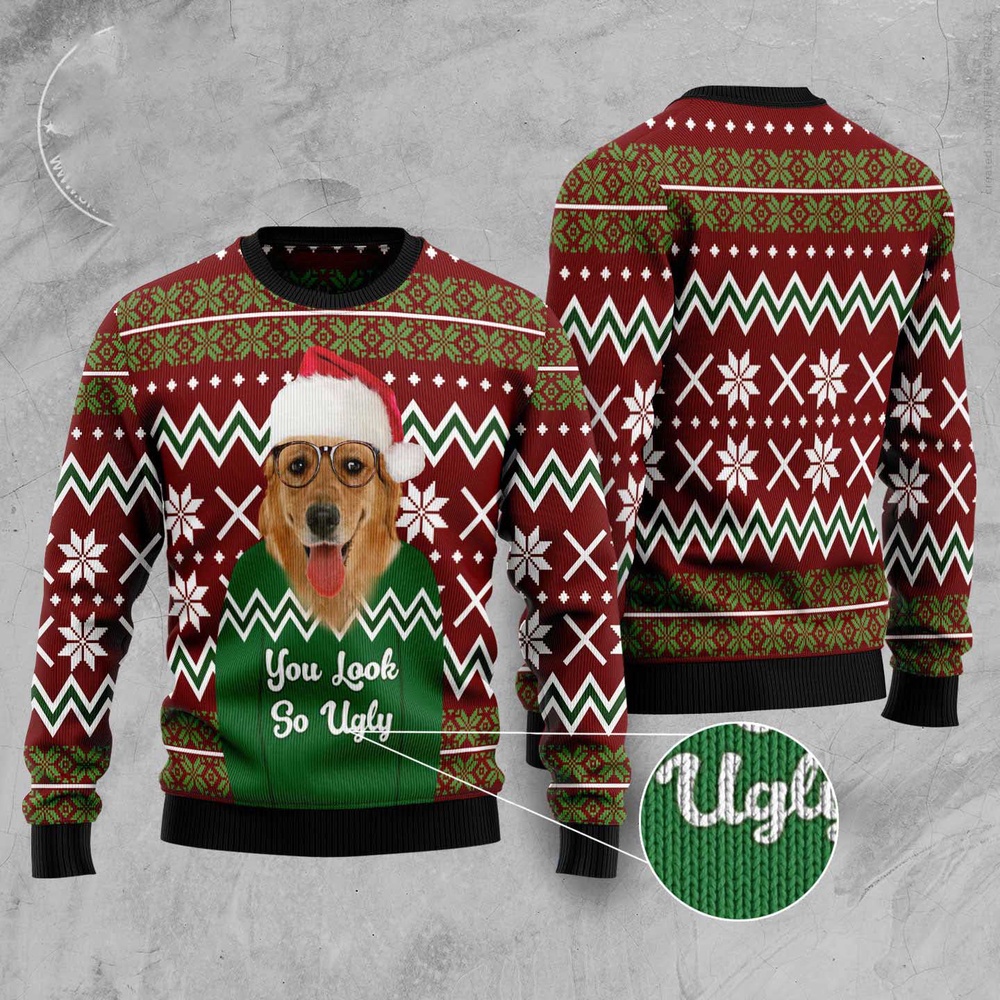 Labrador Retriever You Look So Ugly Ugly Christmas Sweater, Dog Ugly Christmas Sweater, Ugly Dog Sweaters