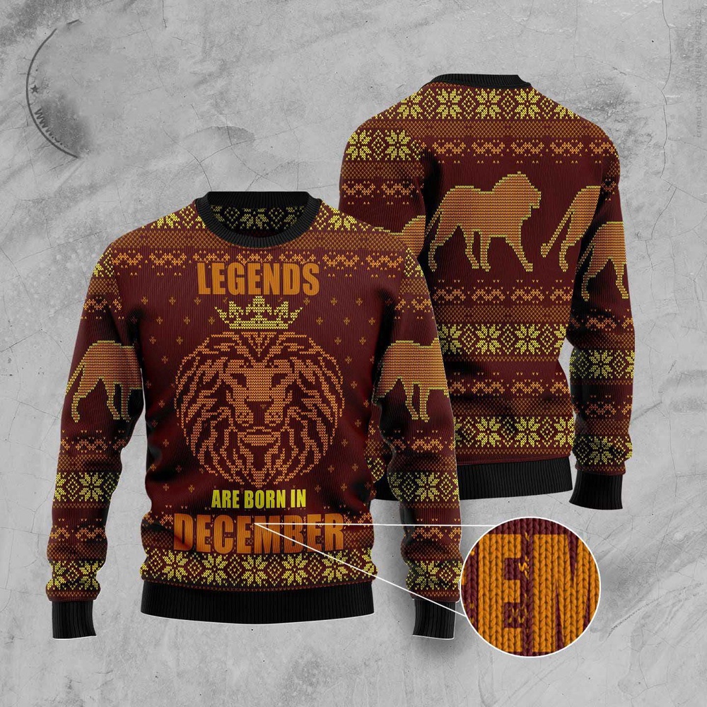 Legends December Ugly Christmas Sweater, Christmas Sweater, Ugly Sweater, Funny Xmas Sweaters