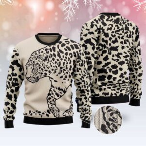 Leopard Pattern Ugly Christmas Sweater, Christmas Sweater,&hellip;