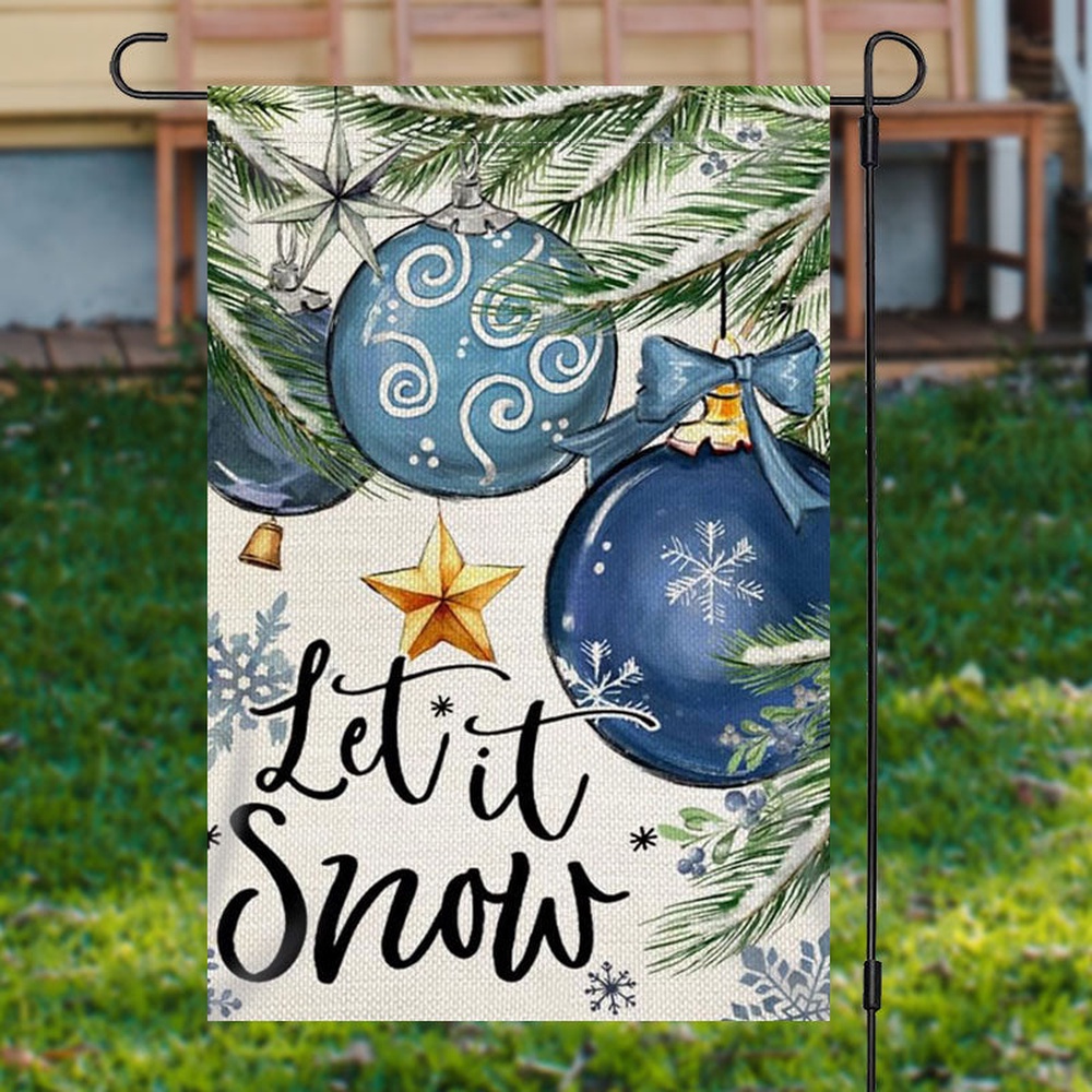 Let It Show Blue Bauble Plant Christmas Garden FlagXmas, Garden Flags, Outdoor Xmas Flags, Christmas Flag Outdoor Let It Show Blue Bauble Plant Christmas Garden FlagXmas, Garden Flags, Outdoor Xmas Flags, Christmas Flag Outdoor