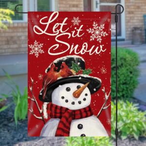 Let It Snow Lovely Snowman Christmas Garden&hellip;