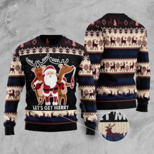Let’S Get Merry Ugly Christmas Sweater, Christmas&hellip;