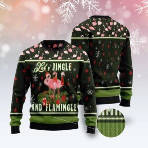 Let’S Jingle And Flamingle Ugly Christmas Sweater,&hellip;