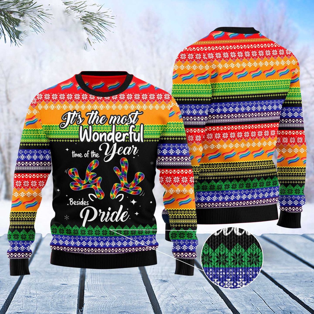 Lgbt Beside Pride Ugly Christmas Sweater, Christmas Sweater, Ugly Sweater, Funny Xmas Sweaters