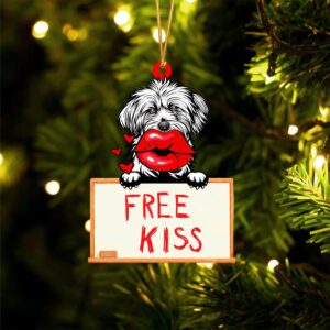 Lhasa-Apso Free Kiss Christmas Ornament, Christmas Ornament,&hellip;