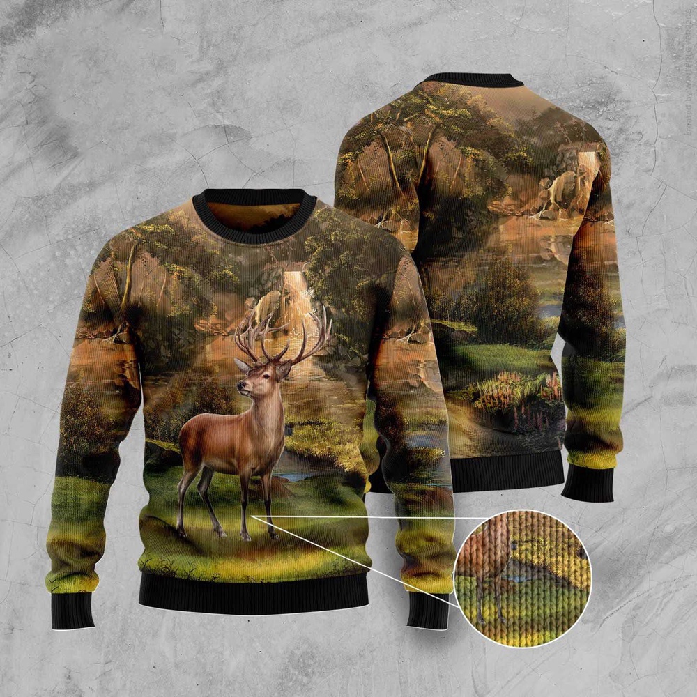 Lovely Deer Ugly Christmas Sweater, Christmas Sweater, Ugly Sweater, Funny Xmas Sweaters