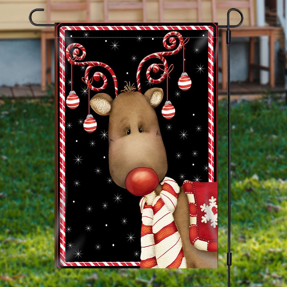 Lovely Elk Bauble Black Snow Christmas Garden FlagXmas, Garden Flags, Outdoor Xmas Flags, Christmas Flag Outdoor Lovely Elk Bauble Black Snow Christmas Garden FlagXmas, Garden Flags, Outdoor Xmas Flags, Christmas Flag Outdoor