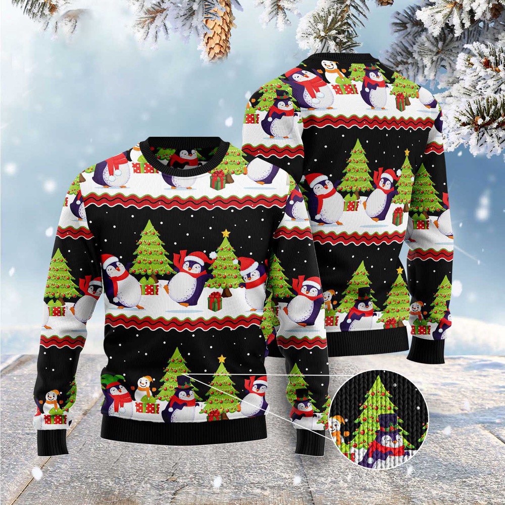 Lovely Penguin Ugly Christmas Sweater, Christmas Sweater, Ugly Sweater, Funny Xmas Sweaters