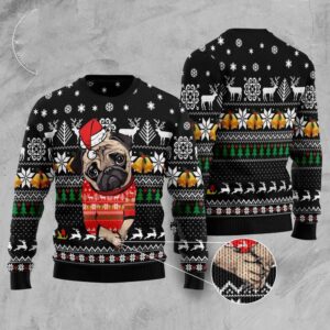 Lovely Pug Ugly Christmas Sweater, Dog Ugly&hellip;
