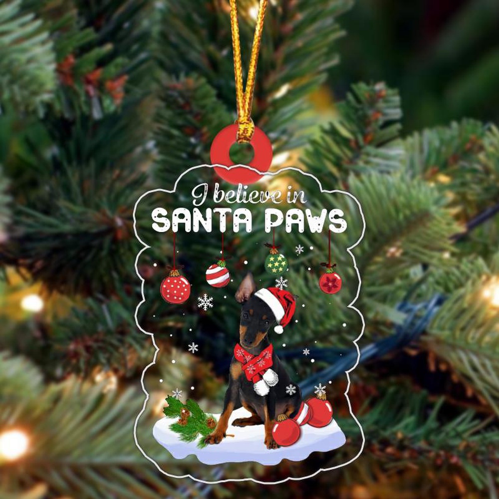 Manchester-Terrier Christmas Ornament, Christmas Ornament, Dog Ornament, Xmas Dog Ornaments