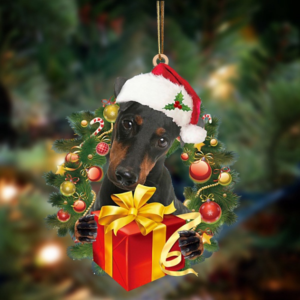 Manchester Terrier-Dogs give gifts Hanging Ornament, Christmas Ornament, Dog Ornament, Xmas Dog Ornaments