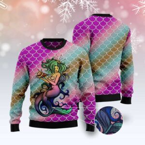 Mermaid Light Ugly Christmas Sweater, Christmas Sweater,&hellip;