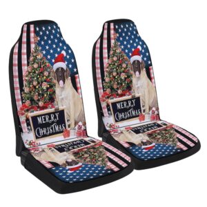 Merry Christmas English Mastiff Seat Cover Cars,&hellip;