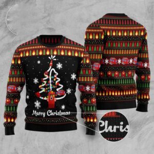 Merry Christmas Firefighter Ugly Christmas Sweater, Christmas&hellip;