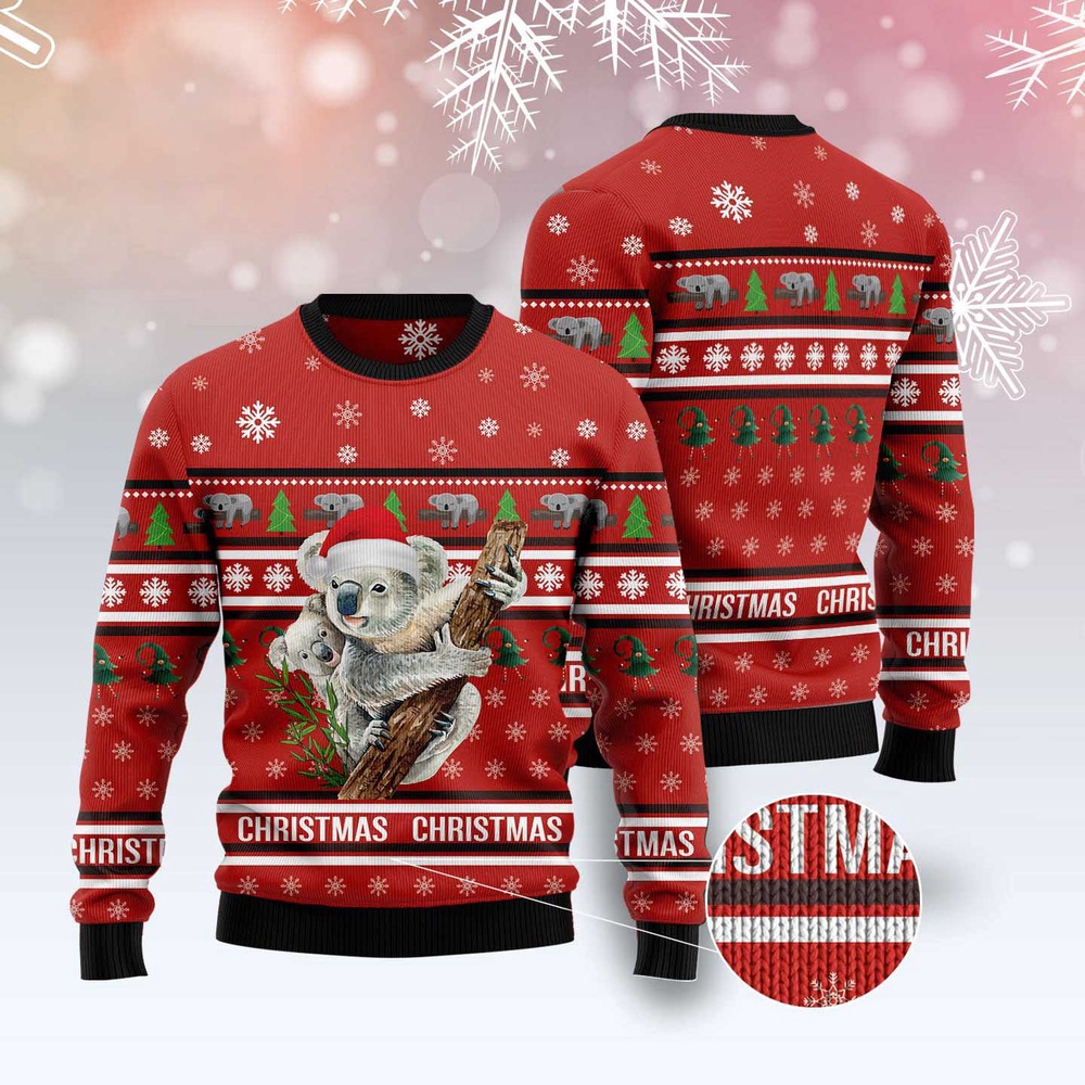 Merry Christmas Koala Ugly Christmas Sweater, Christmas Sweater, Ugly Sweater, Funny Xmas Sweaters