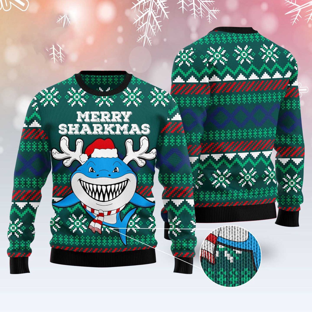 Merry Sharkmas Ugly Christmas Sweater, Christmas Sweater, Ugly Sweater, Funny Xmas Sweaters Merry Sharkmas Ugly Christmas Sweater, Christmas Sweater, Ugly Sweater, Funny Xmas Sweaters
