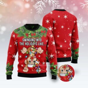 Monkey Swing Into The Holiday Ugly Christmas&hellip;