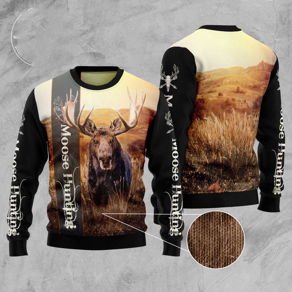 Moose Hunting Ugly Christmas Sweater, Christmas Sweater, Ugly Sweater, Funny Xmas Sweaters Moose Hunting Ugly Christmas Sweater, Christmas Sweater, Ugly Sweater, Funny Xmas Sweaters