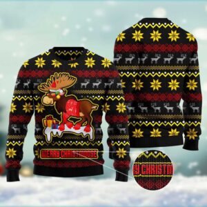 Moose Ugly Christmas Sweater, Christmas Sweater, Ugly&hellip;