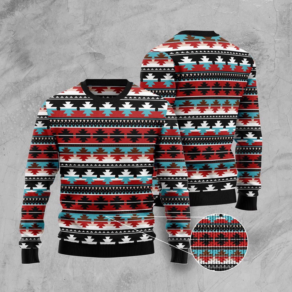 Native American Pattern Ugly Christmas Sweater, Christmas Sweater, Ugly Sweater, Funny Xmas Sweaters Native American Pattern Ugly Christmas Sweater, Christmas Sweater, Ugly Sweater, Funny Xmas Sweaters