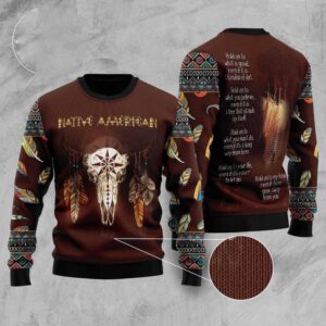 Native Skull Ugly Christmas Sweater, Christmas Sweater,&hellip;