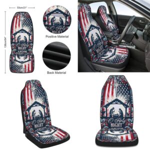 Nativity Of Jesus O Holy Night Christmas American flag Seat Cover Cars Christmas Car Seat Cover Car Seat Cover 2 z2pbct.jpg