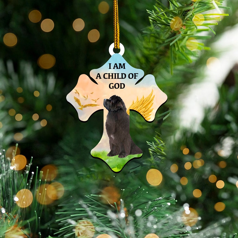 Newfoundland Child Of God Ornament, Christmas Ornament, Dog Ornament, Xmas Dog Ornaments