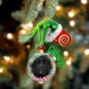 Newfoundland Flowers Moon Ornament, Christmas Ornament, Dog Ornament, Xmas Dog Ornaments