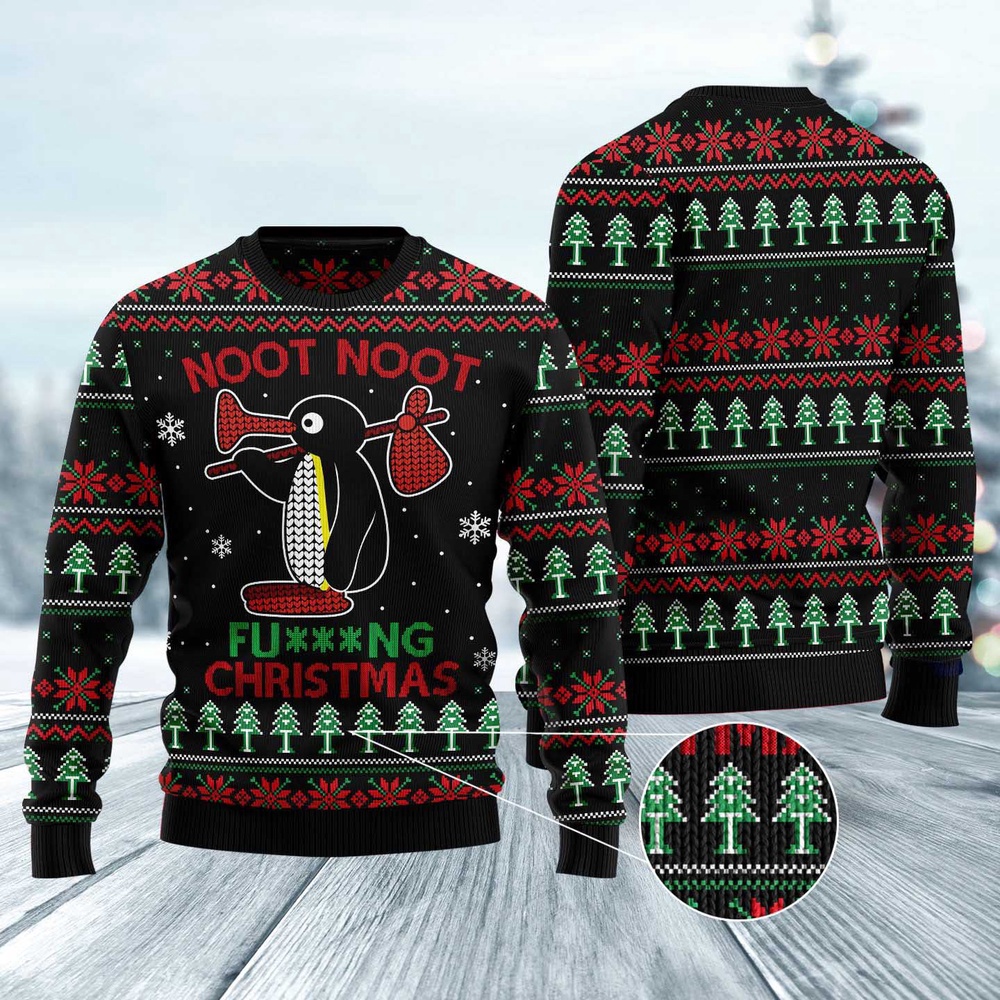 Noot Noot Penguin Ugly Christmas Sweater, Christmas Sweater, Ugly Sweater, Funny Xmas Sweaters Noot Noot Penguin Ugly Christmas Sweater, Christmas Sweater, Ugly Sweater, Funny Xmas Sweaters