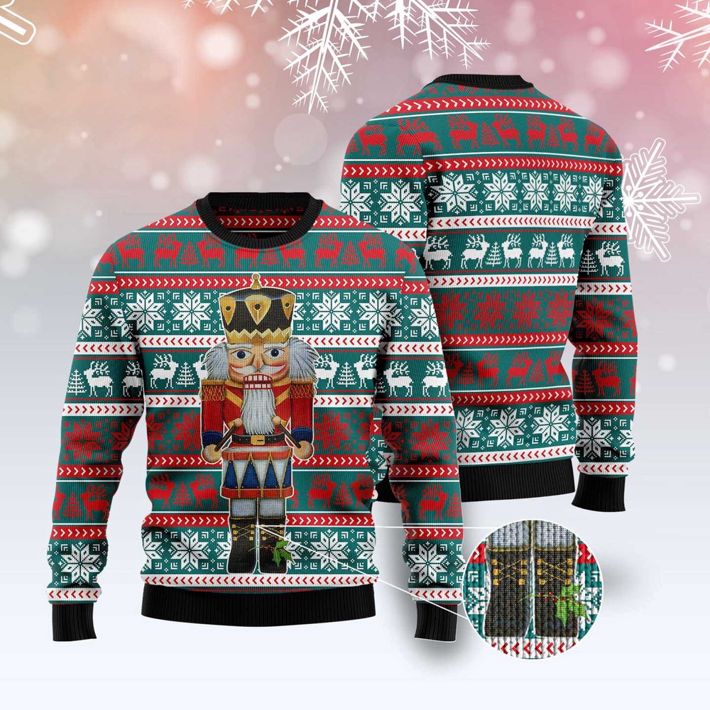 Nutcracker And Drum Ugly Christmas Sweater, Christmas Sweater, Ugly Sweater, Funny Xmas Sweaters