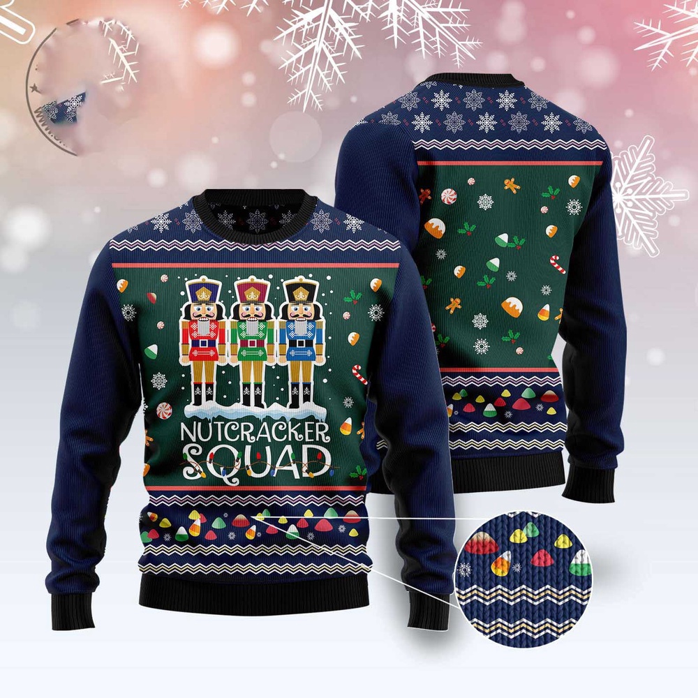 Nutcracker Squad Ugly Christmas Sweater, Christmas Sweater, Ugly Sweater, Funny Xmas Sweaters