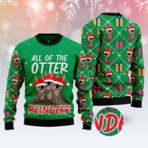 Otter Reindeer Ugly Christmas Sweater, Christmas Sweater,&hellip;