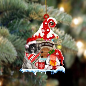 Pekingese With Mushroom House Christmas Ornament, Christmas&hellip;