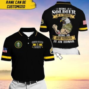 Personalise US Army Multiple Service Veteran Polo&hellip;