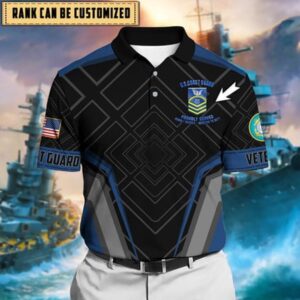Personalised US Coast Guard Service Veterans Polo&hellip;