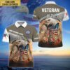 Personalized US Army Veterans Polo Shirt, Veteran Polo Shirt, Military Polo Shirt