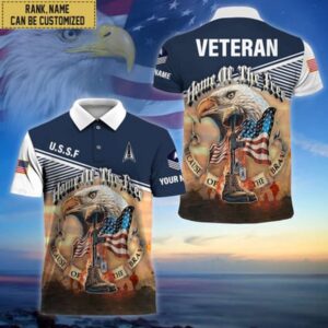 Personalized US Space Force Veterans Polo Shirt,&hellip;