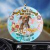 Pit Bull On The Hands Of Jesus Ornament, Christmas Ornament, Dog Ornament, Xmas Dog Ornaments