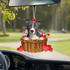 Pitbull With Rose & Heart Ornament, Christmas&hellip;