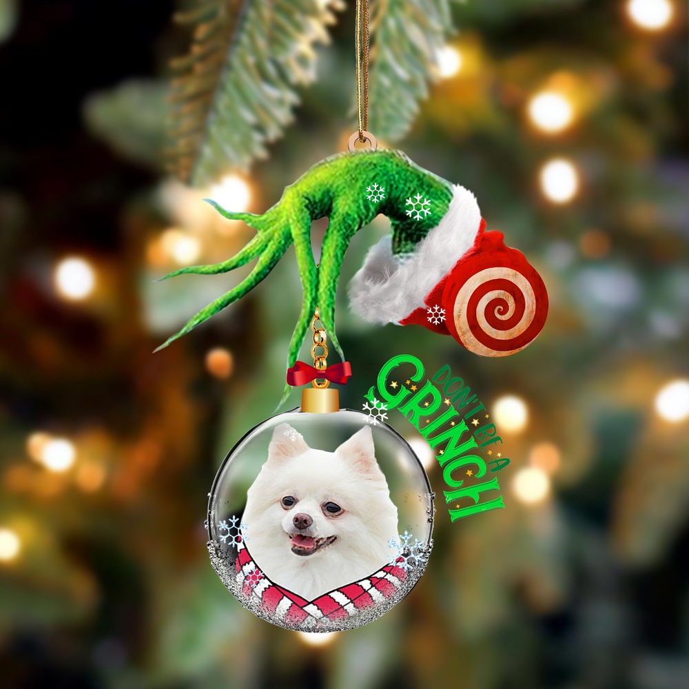 Pomeranian Don’t Be A Grinch Christmas Ornament, Christmas Ornament, Dog Ornament, Xmas Dog Ornaments Pomeranian Don’t Be A Grinch Christmas Ornament, Christmas Ornament, Dog Ornament, Xmas Dog Ornaments