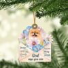 Pomeranian Free Kiss Christmas Ornament, Christmas Ornament, Dog Ornament, Xmas Dog Ornaments