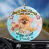 Pomeranian Sleeping In The Seashell Ornament, Christmas Ornament, Dog Ornament, Xmas Dog Ornaments