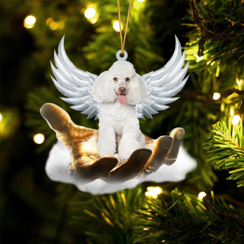 Poodle 2 On The Hands Of Jesus Ornament, Christmas Ornament, Dog Ornament, Xmas Dog Ornaments Poodle 2 On The Hands Of Jesus Ornament, Christmas Ornament, Dog Ornament, Xmas Dog Ornaments
