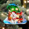 Poodle 2 With Balloons Christmas Ornament, Christmas Ornament, Dog Ornament, Xmas Dog Ornaments